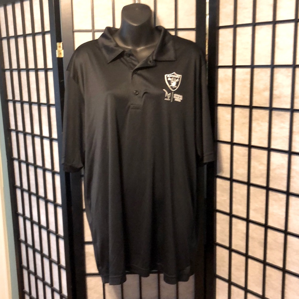 Men’s XL Official Team Headquarters Las Vegas Raiders Black Golf ⛳️ Shirt